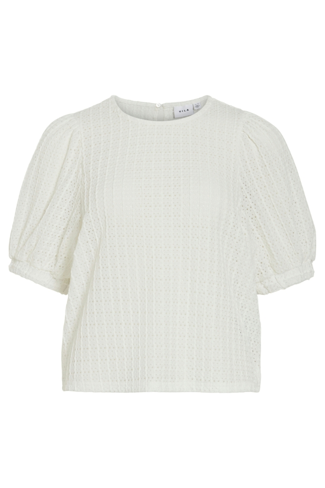 VIMINERA O-NECK 2/4 TOP/TES 14106721 SNOW WHITE